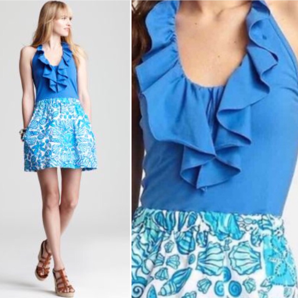 Lilly Pulitzer Quinn Sailor Valentine Halter Dress